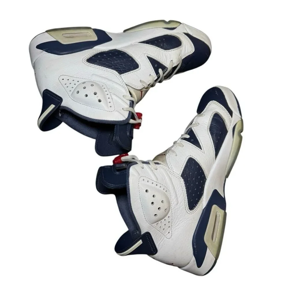 Jordan 6 Retro Olympic 2024 White Varsity Red Navy CT8529-164 Mens 9.5